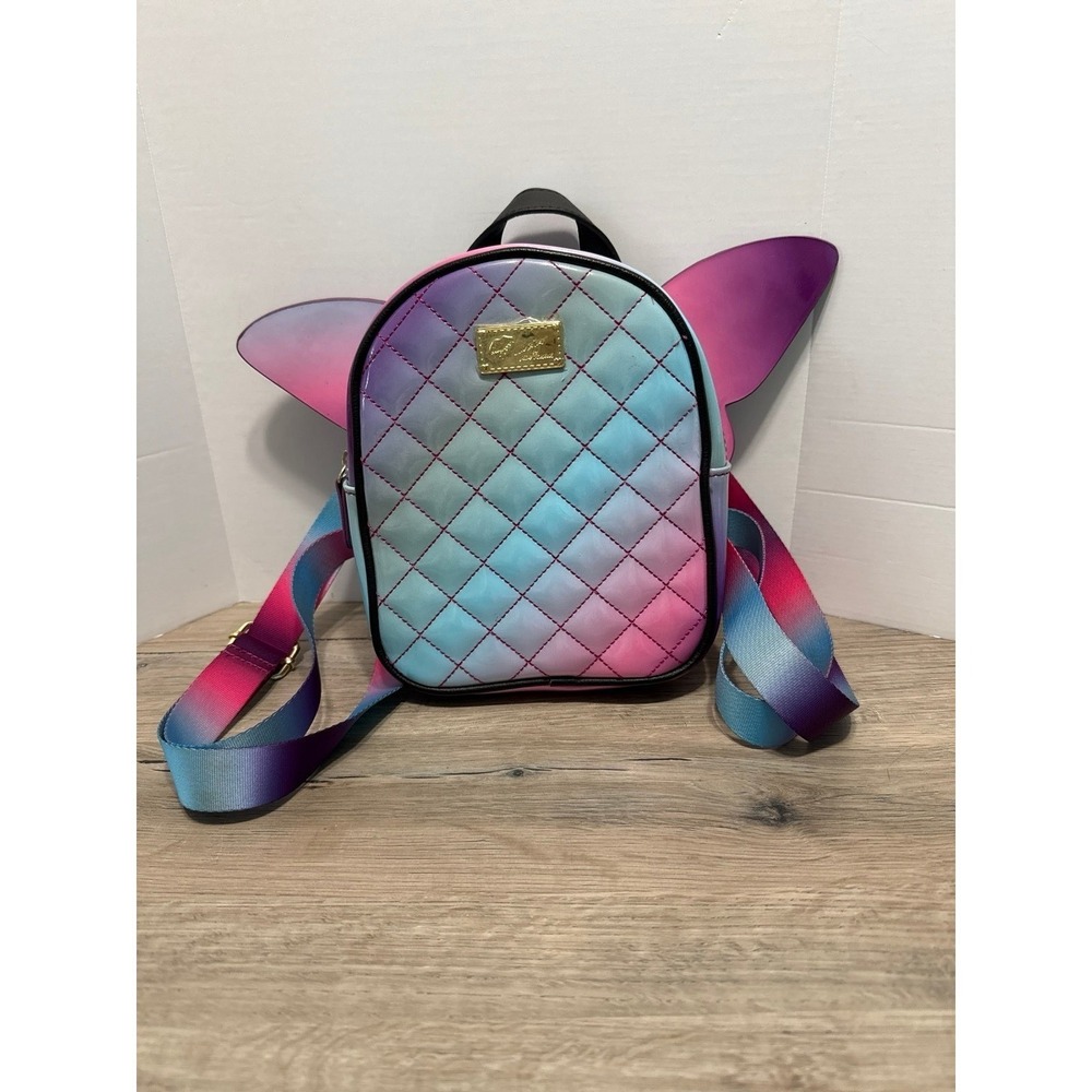 Bestey Johnson‎ Mini Winged Rainbow Ombré Backpack w/Wings